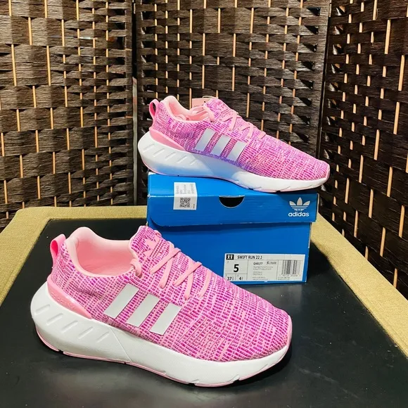 NWT Kids' Adidas Sneakers US 5 Big Kid / True Pink / White (#A8)