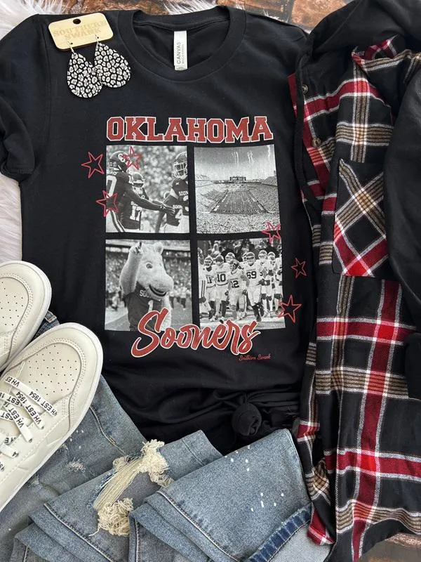 Oklahoma Sooners BW Tee