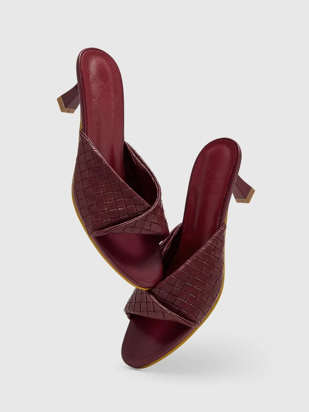 Open-Toe Bow High Heels