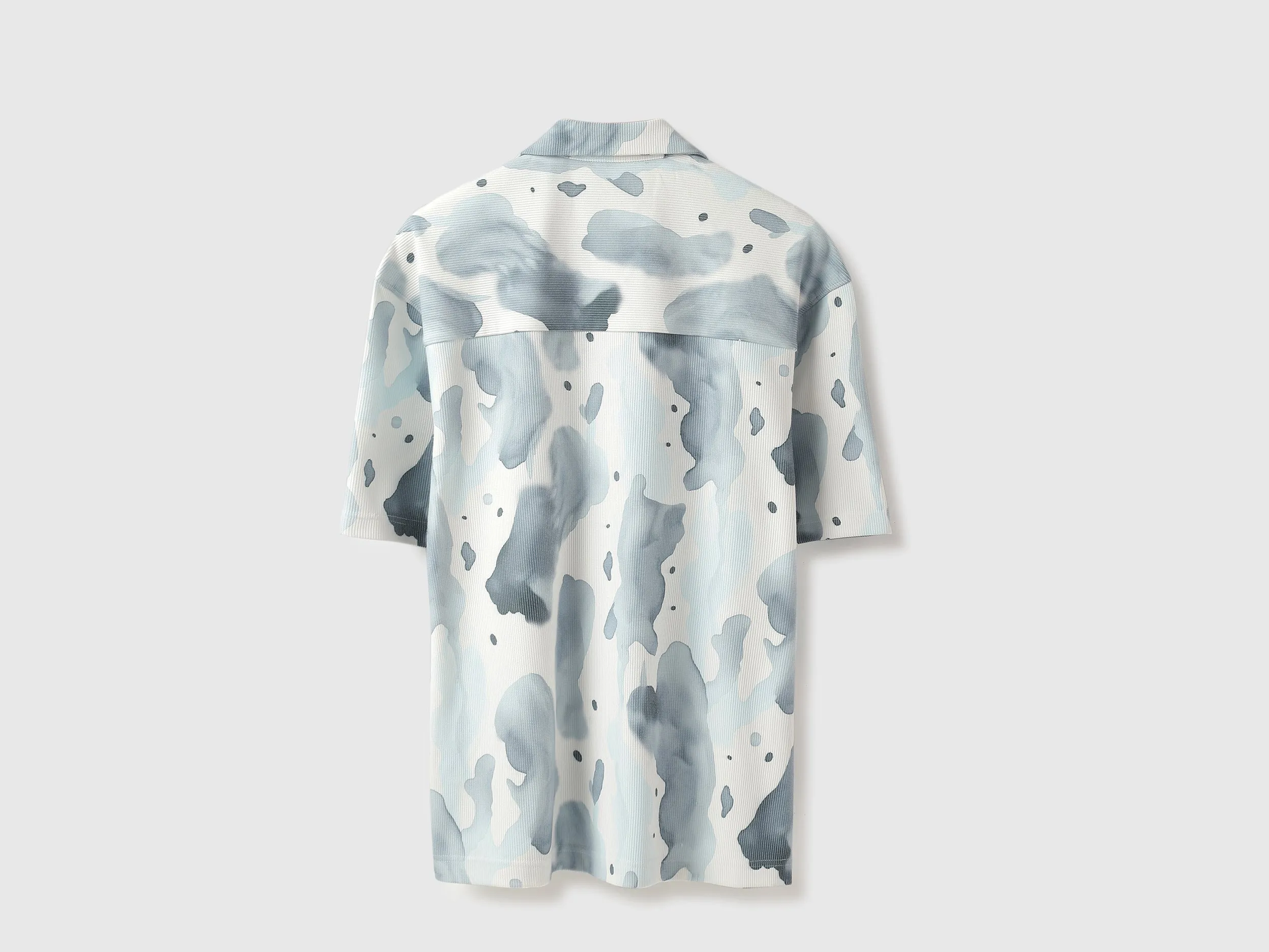 Oversized Fit Cuban Collar Printed Shirt