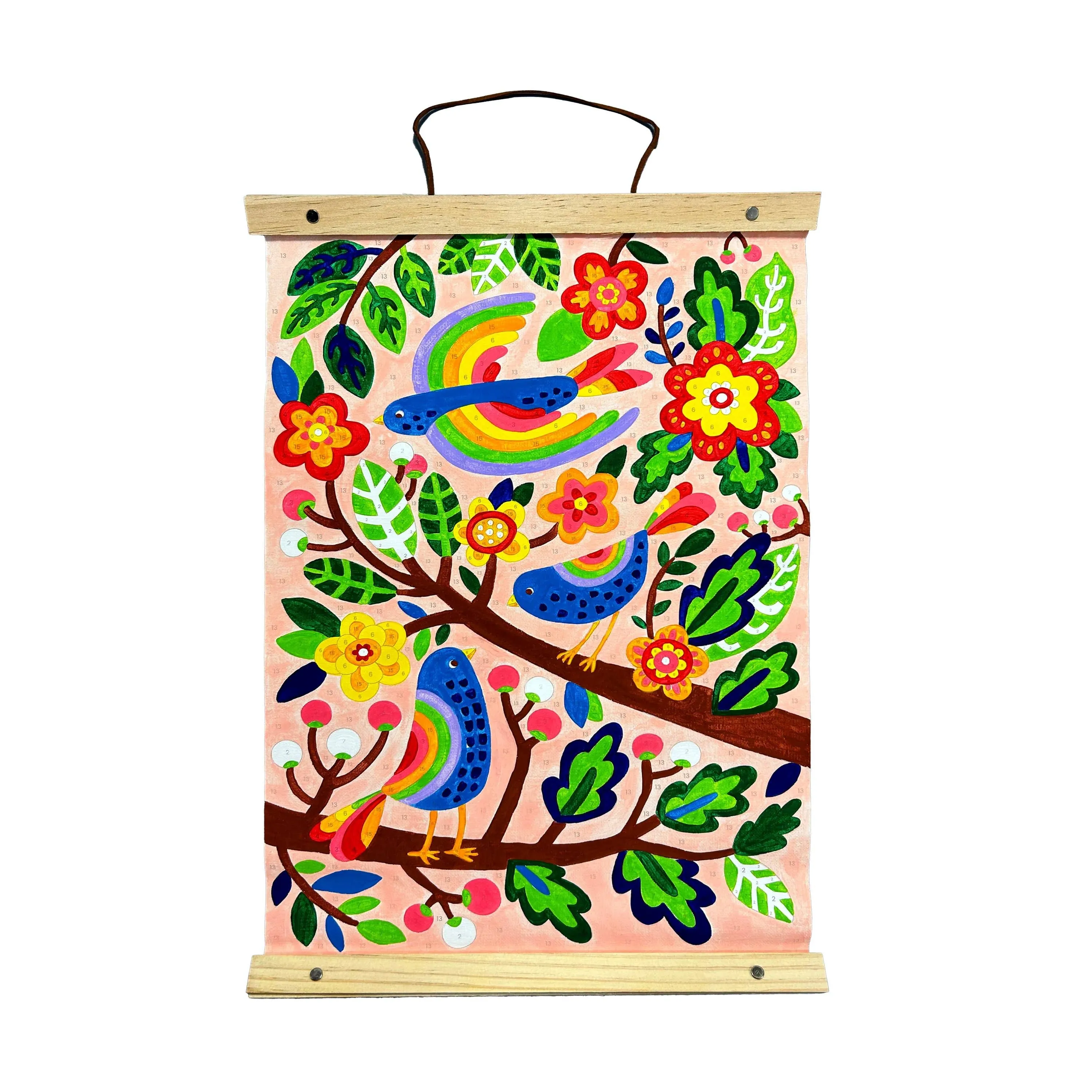 Paintology Paint By Number Canvas Kit - Blue Birds 25 PC Set