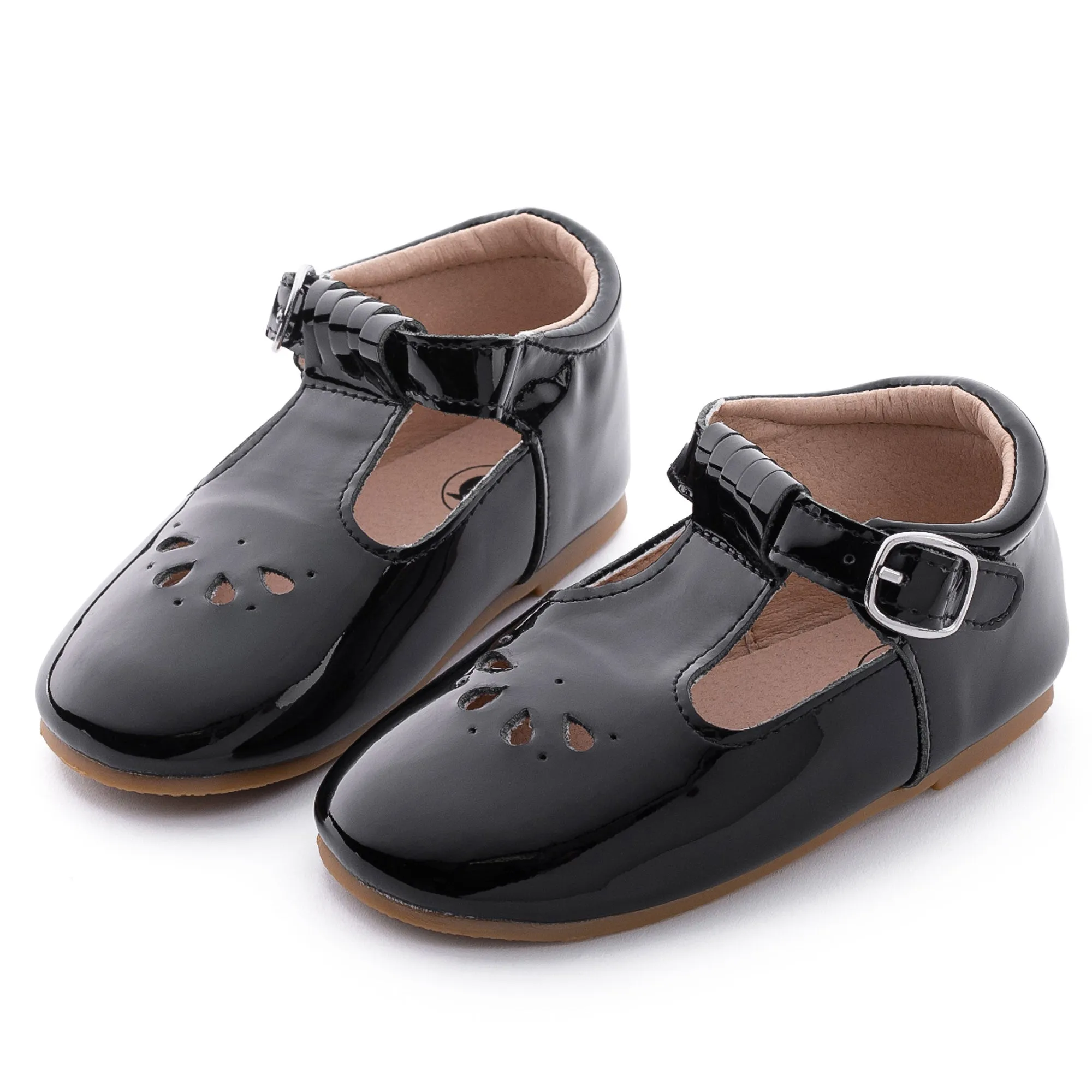 Patent Leather T-Bar | Color 'Ink Black' | Hard Sole