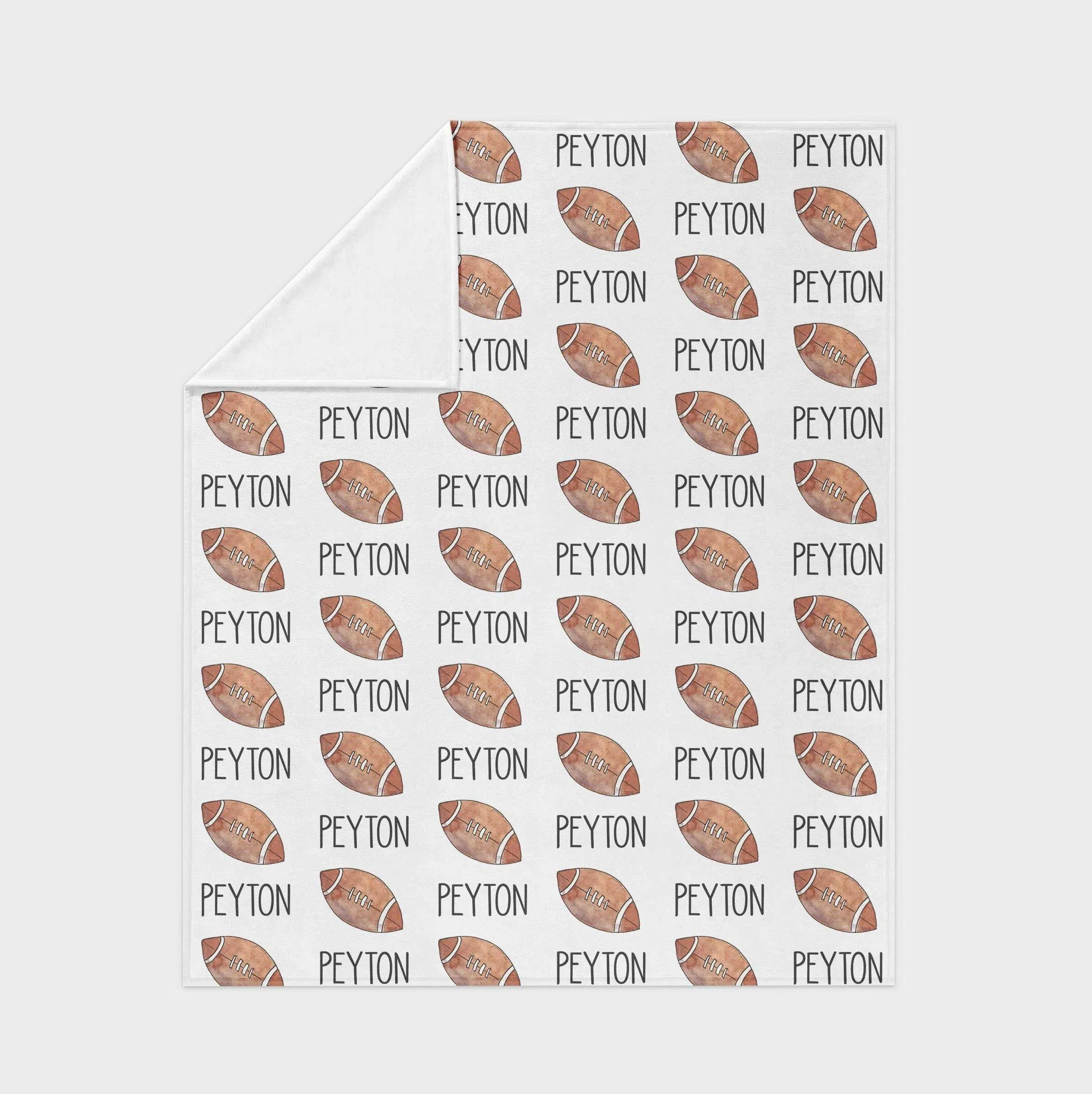 Personalized Kid/Teen Blanket - Football