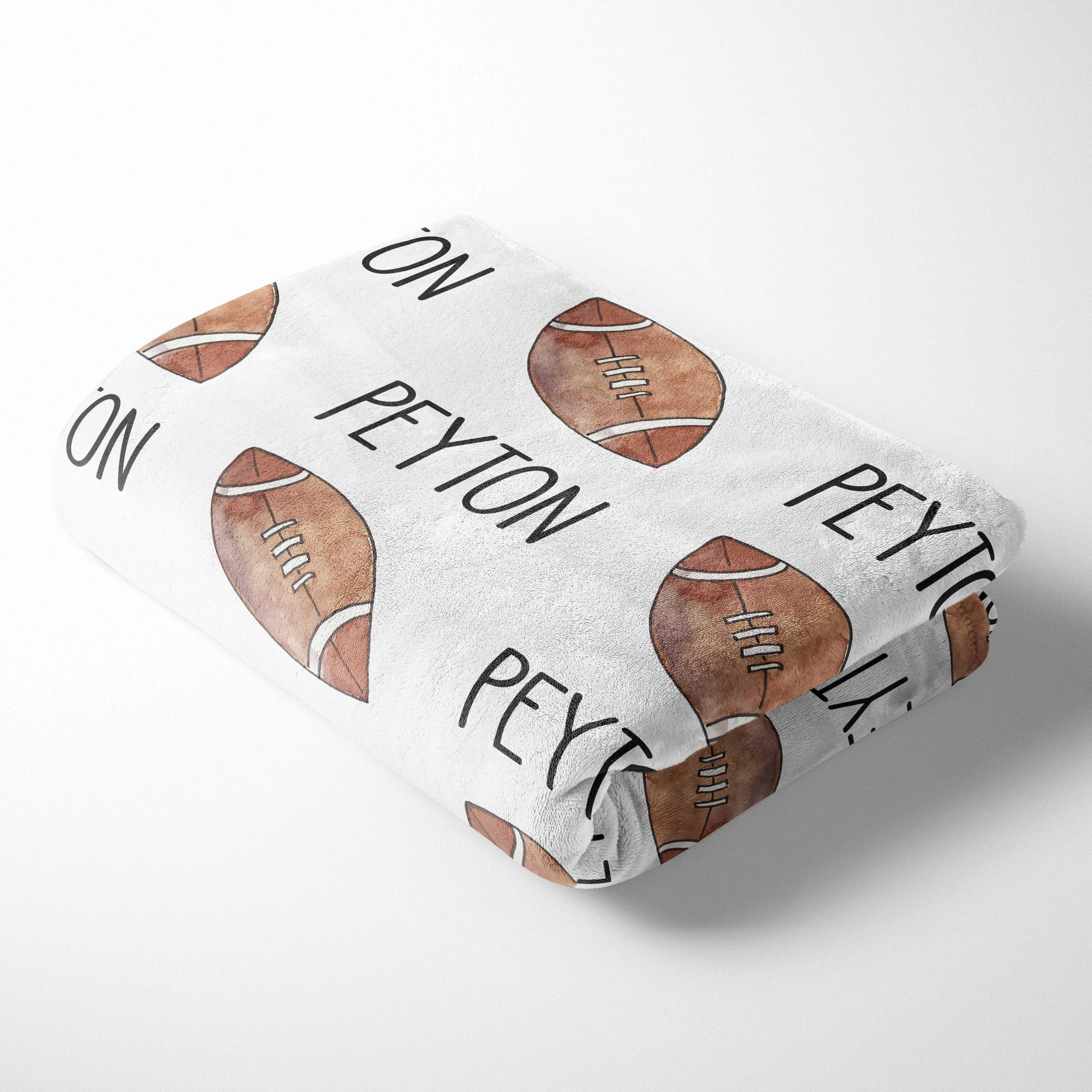 Personalized Kid/Teen Blanket - Football