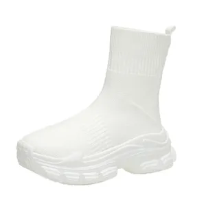 Platform Knitted Sports Casual Shoes And Boots