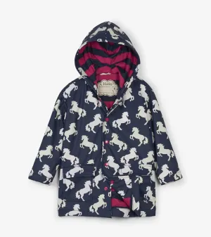 Playful Horses Colour Changing Raincoat