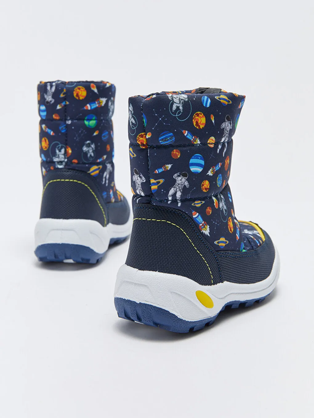 Printed Zippered Boy's Snow Boots
