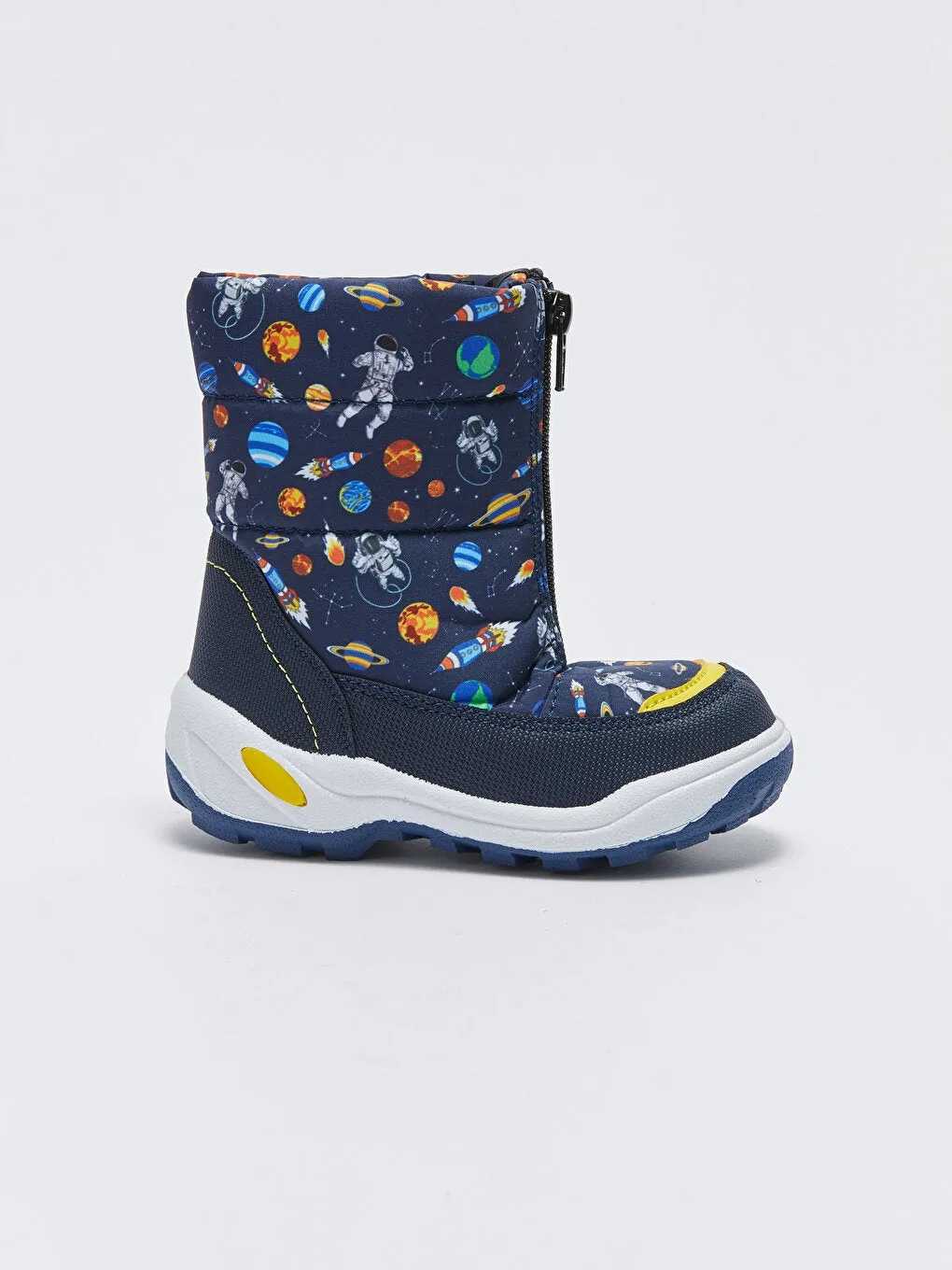 Printed Zippered Boy's Snow Boots