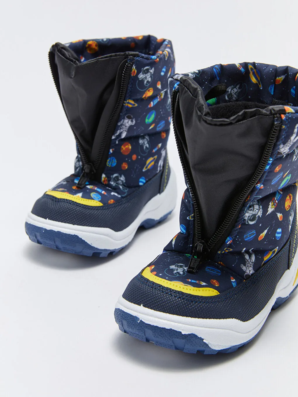 Printed Zippered Boy's Snow Boots