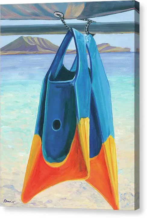 "Fins of Kailua" - Canvas Print