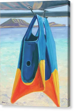 "Fins of Kailua" - Canvas Print