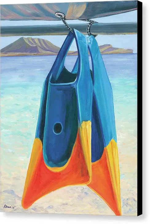 "Fins of Kailua" - Canvas Print