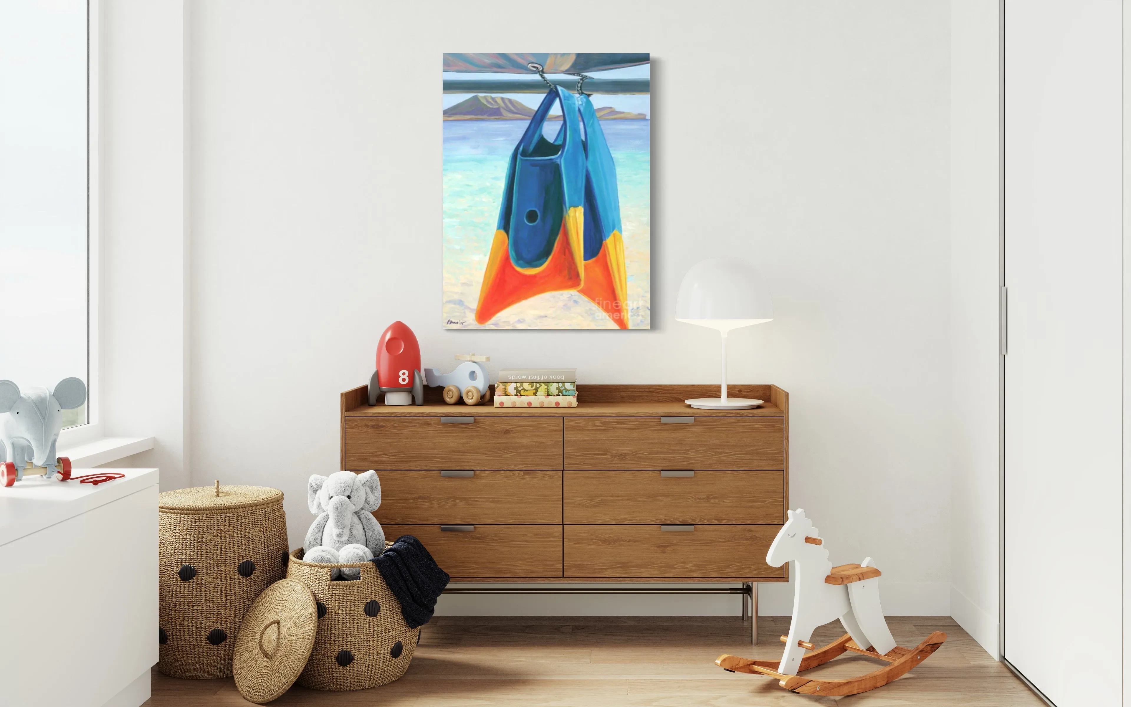"Fins of Kailua" - Canvas Print