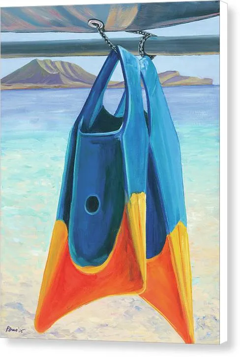 "Fins of Kailua" - Canvas Print