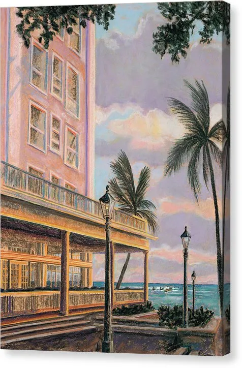 "Surfrider at Sunset" Waikiki Beach - Canvas Print