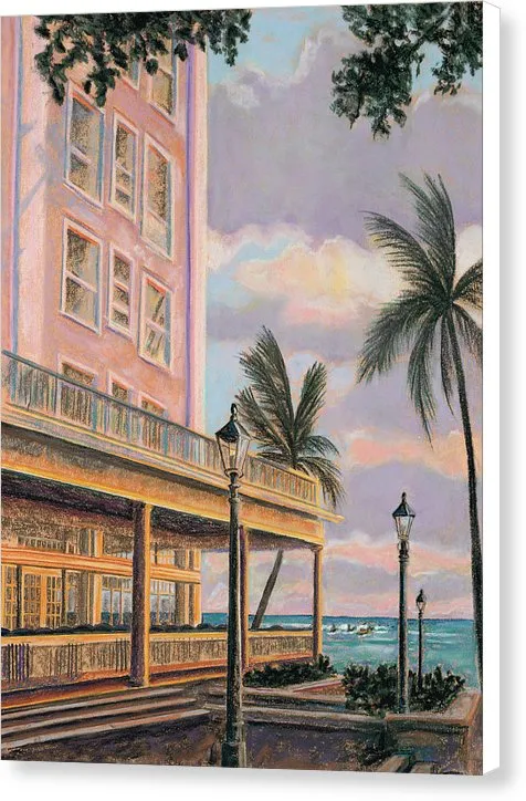 "Surfrider at Sunset" Waikiki Beach - Canvas Print