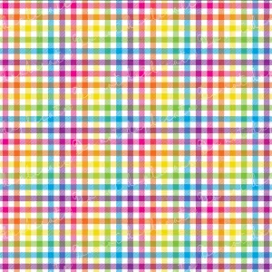 Rainbow Mini Plaid Printed Vinyl