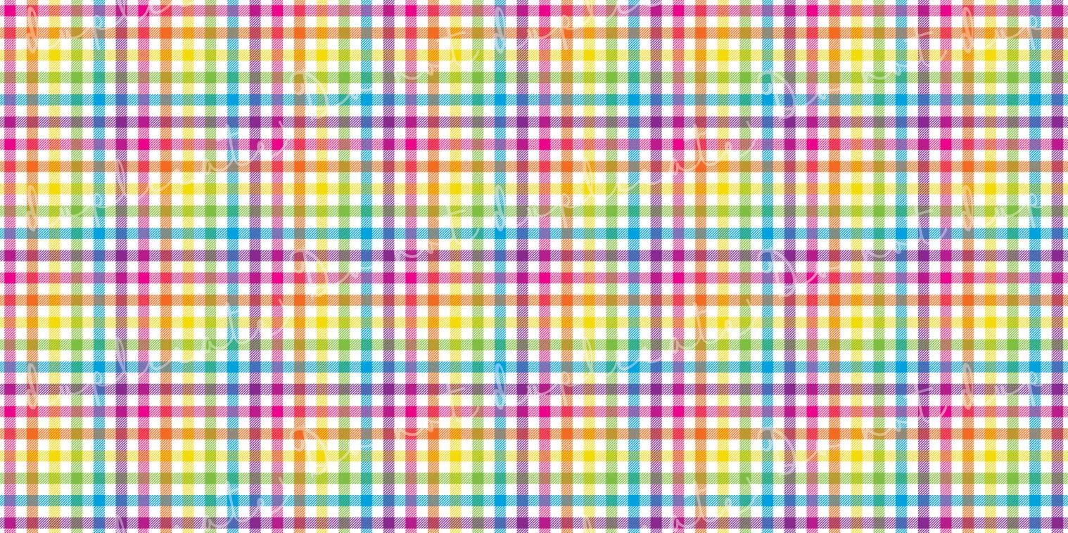 Rainbow Mini Plaid Printed Vinyl