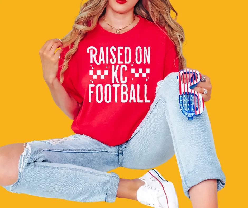 Raised on KC Football Red Tee