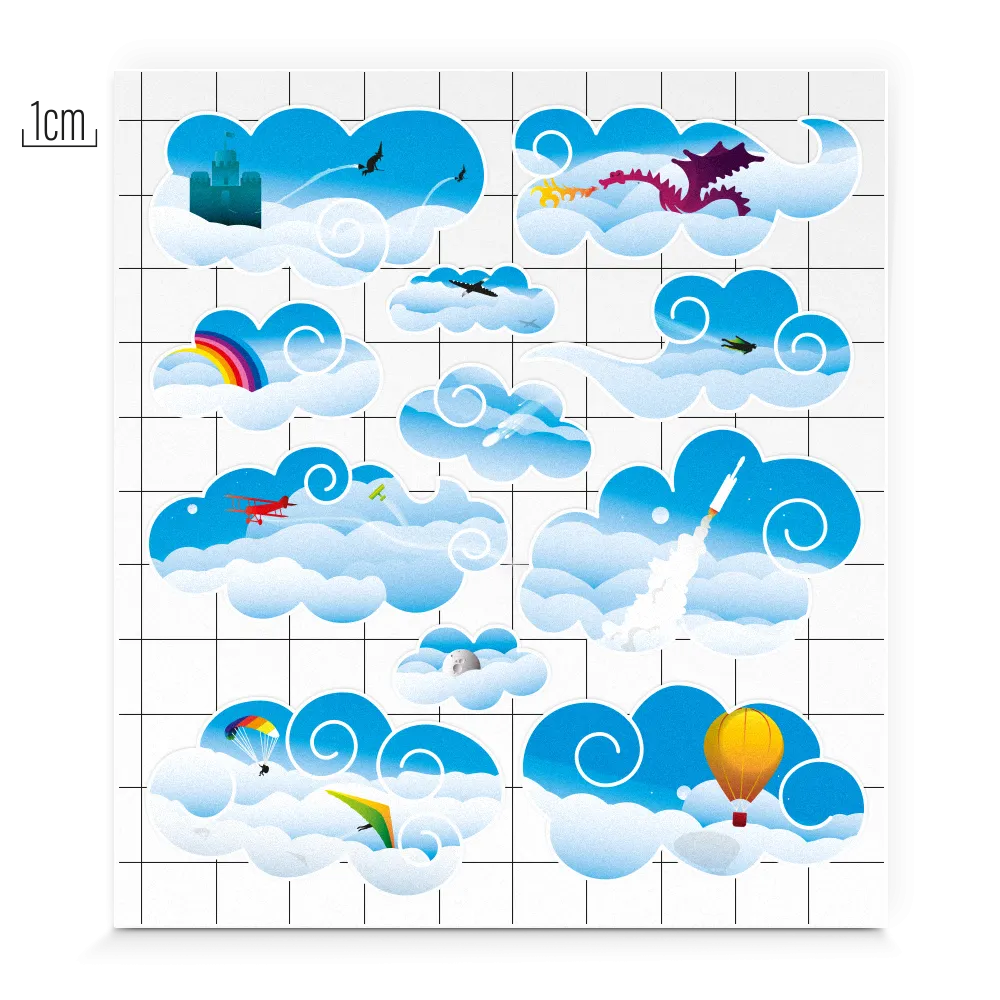 Reflexsticker KID Set: Wolken