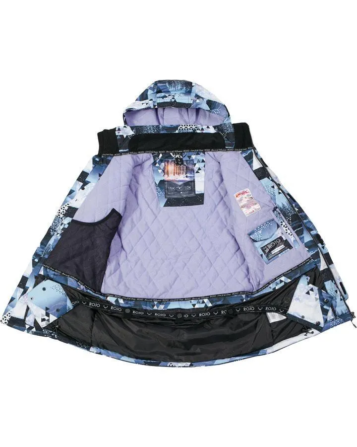 Rojo Outerwear Women's Aster Ski Snowboard Jacket in Misty Peaks Print