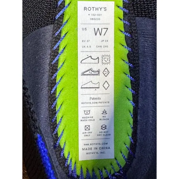 ROTHY'S The Point Black Solid, Sz 7