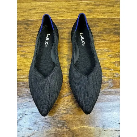 ROTHY'S The Point Black Solid, Sz 7