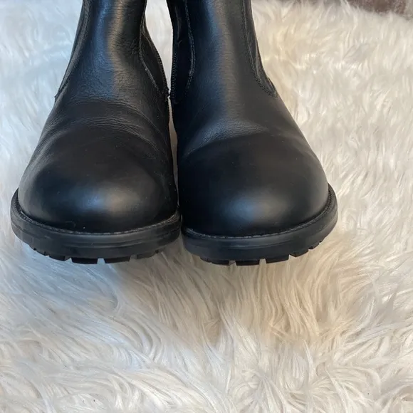 Santana Canada Genuine Leather Black Tall Boots, Size 11M