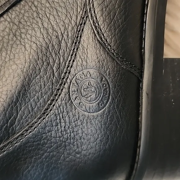 Santana Canada Genuine Leather Black Tall Boots, Size 11M
