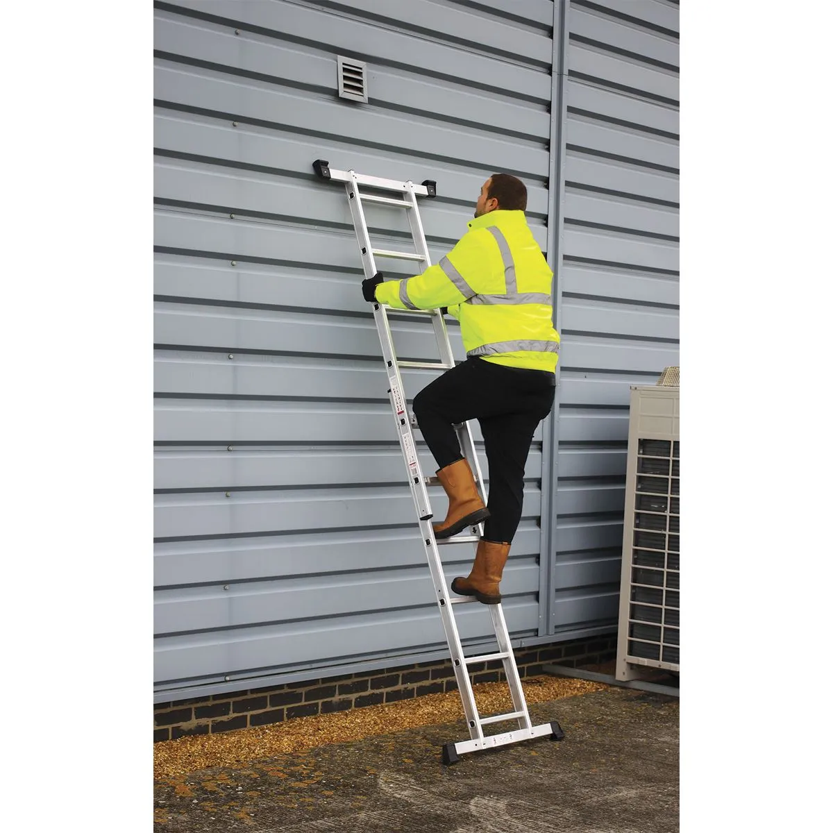 Sealey Aluminium Scaffold Ladder 4-Way EN 131