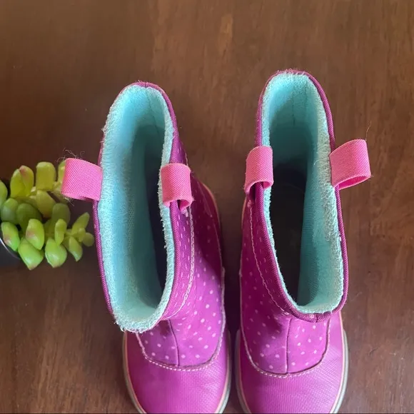 See Kai Run Basics Ripley Pink Rain Boots Size 9