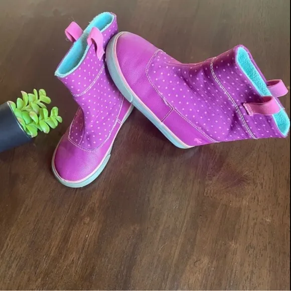 See Kai Run Basics Ripley Pink Rain Boots Size 9