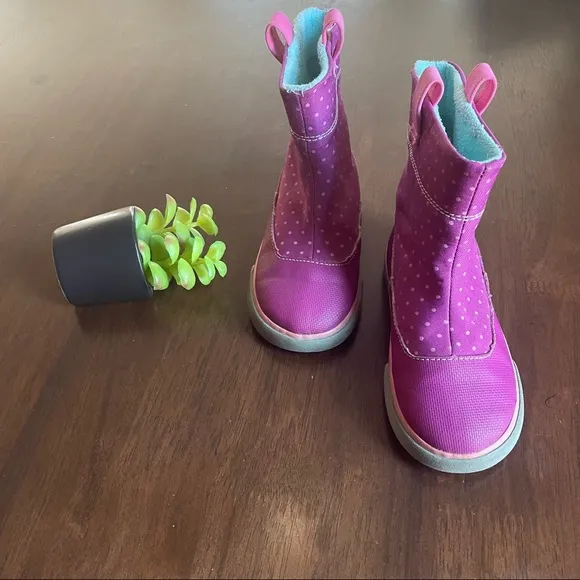 See Kai Run Basics Ripley Pink Rain Boots Size 9