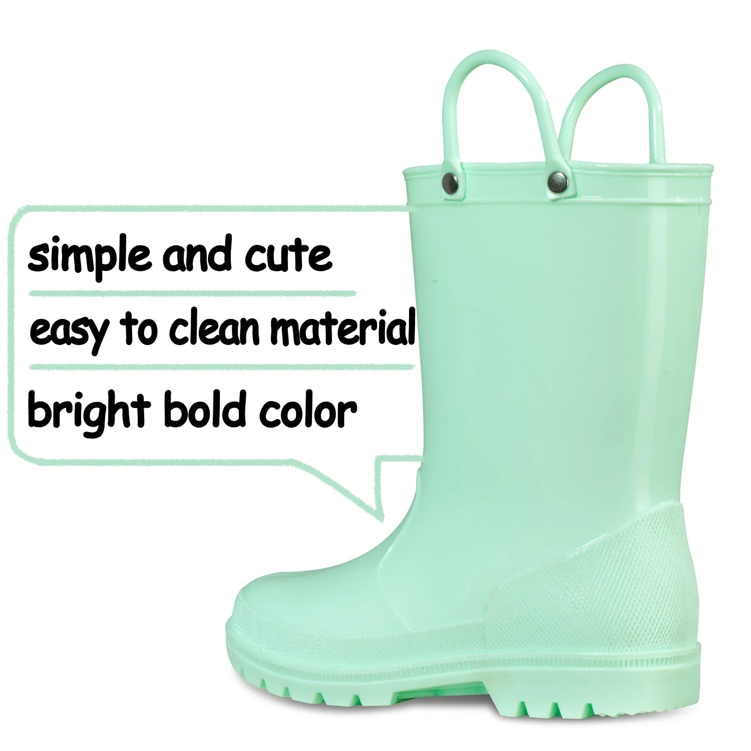 Simple And Cute Waterproof Rubber Rain Boots