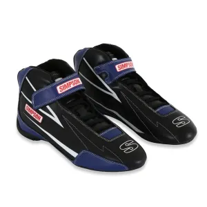 Simpson Racing Supercoil Shoe Black/Blue - 8.5Size 8.5 Black/Blue