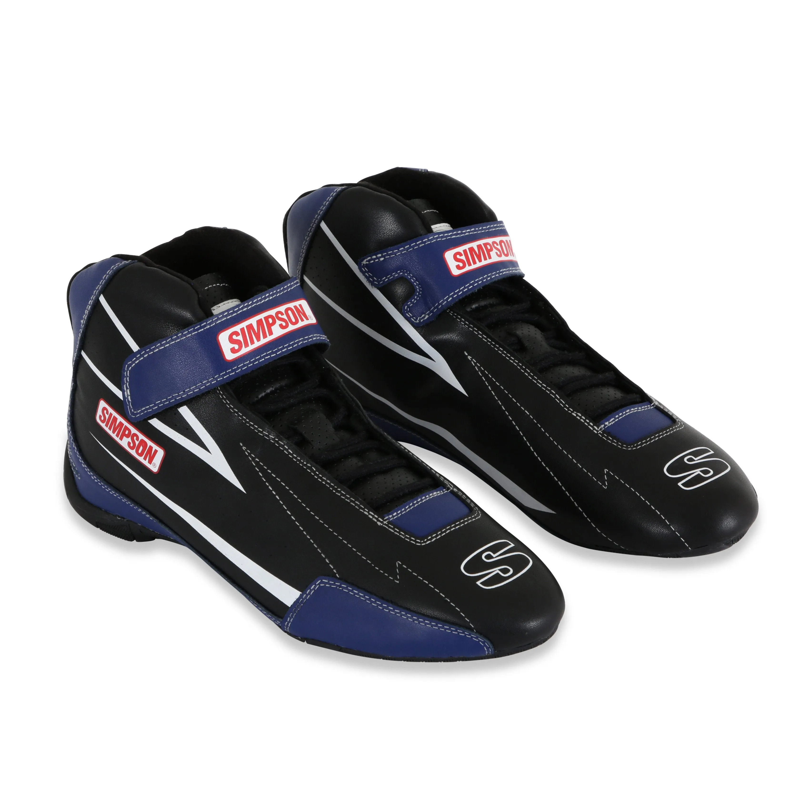 Simpson Racing Supercoil Shoe Black/Blue - 8.5Size 8.5 Black/Blue
