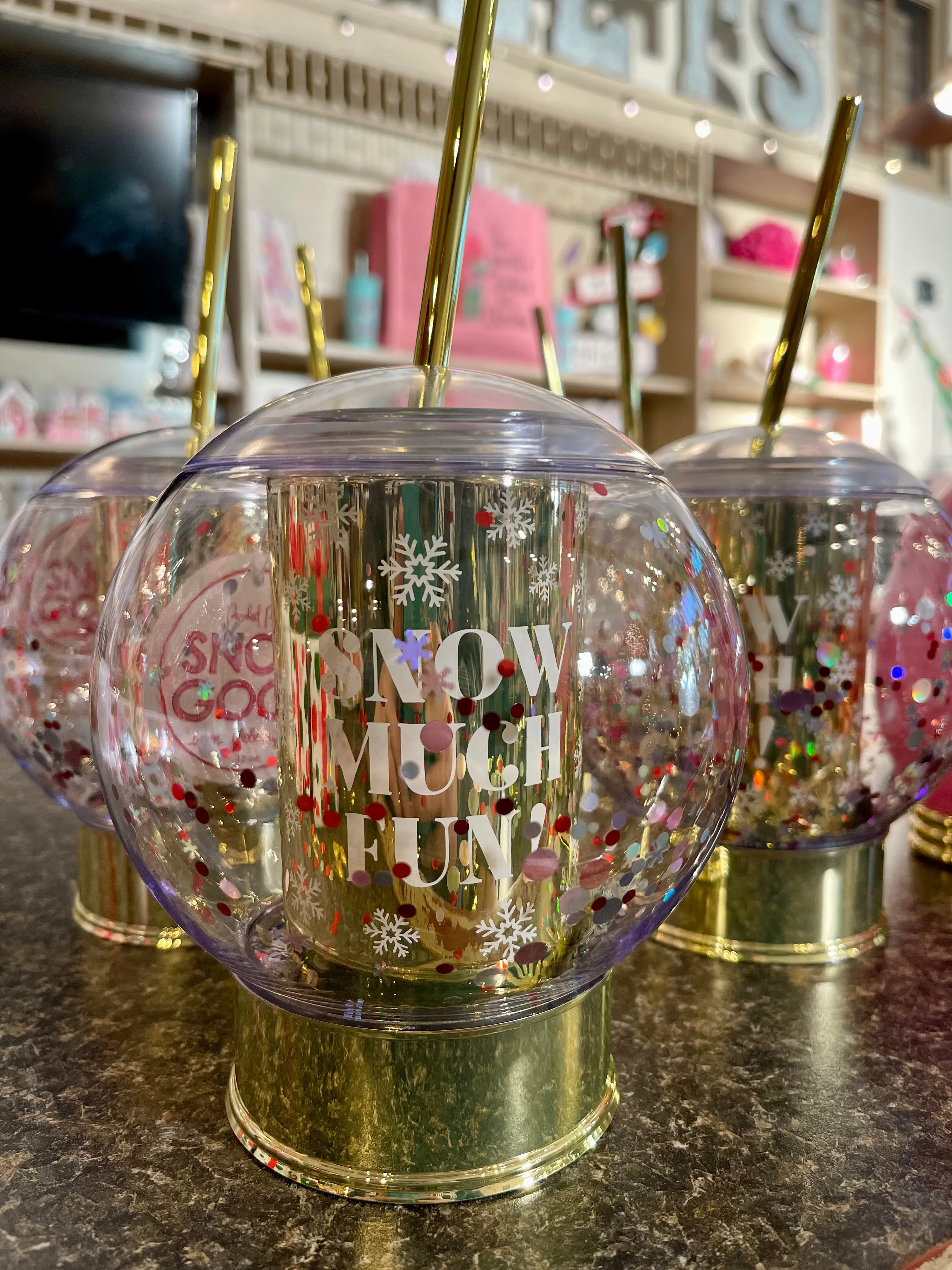 Snow Much Fun Confetti Snow Globe Cup