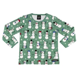 Snowperson Long Sleeve Shirt in Sage