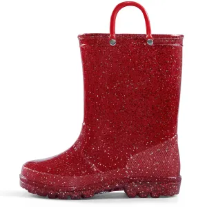 Solid Color Glitter Non-Slip Rubber Rain Boots
