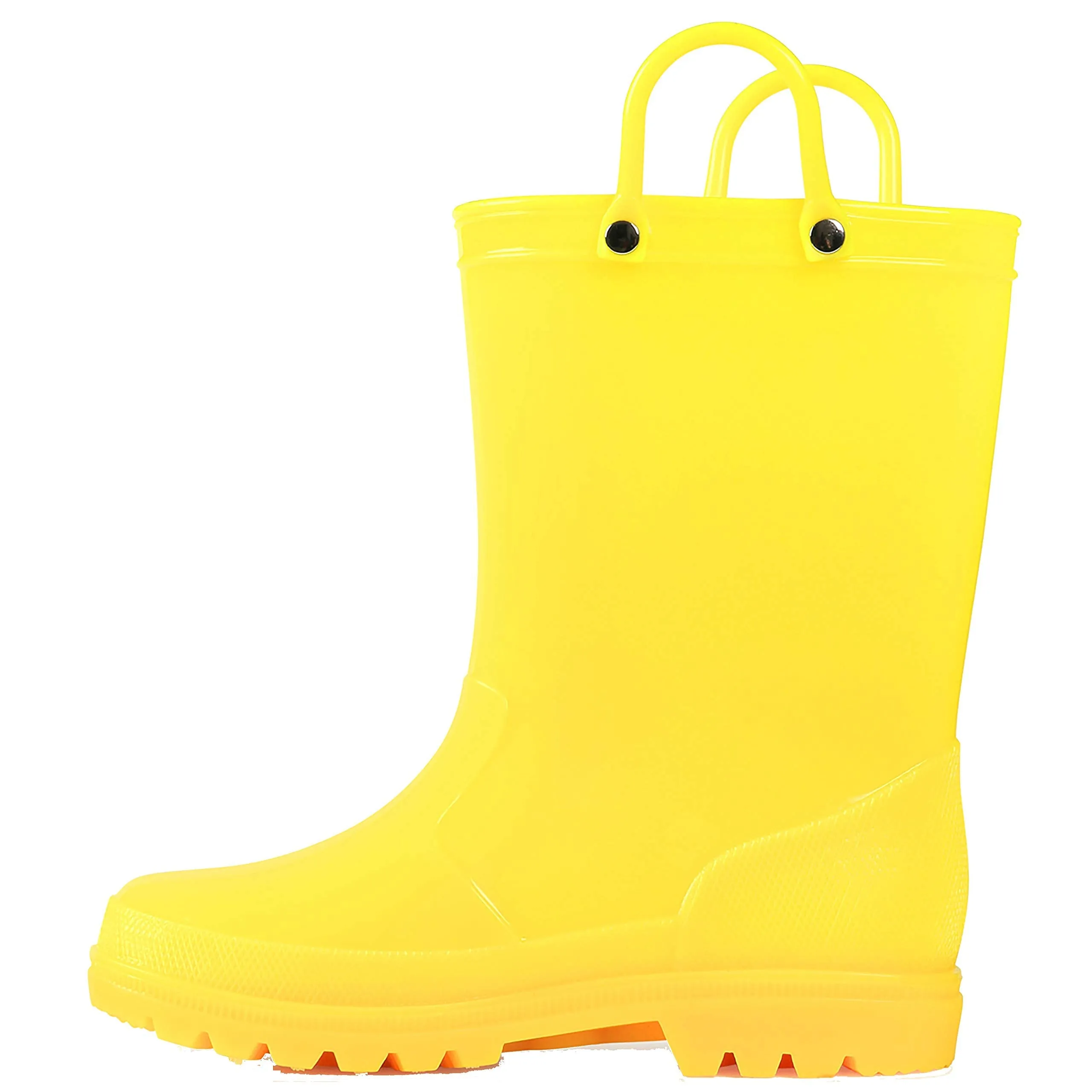 Solid Color Non-Slip Rain Boots With Handle