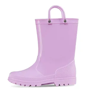 Solid Color Non-Slip Rain Boots With Handle