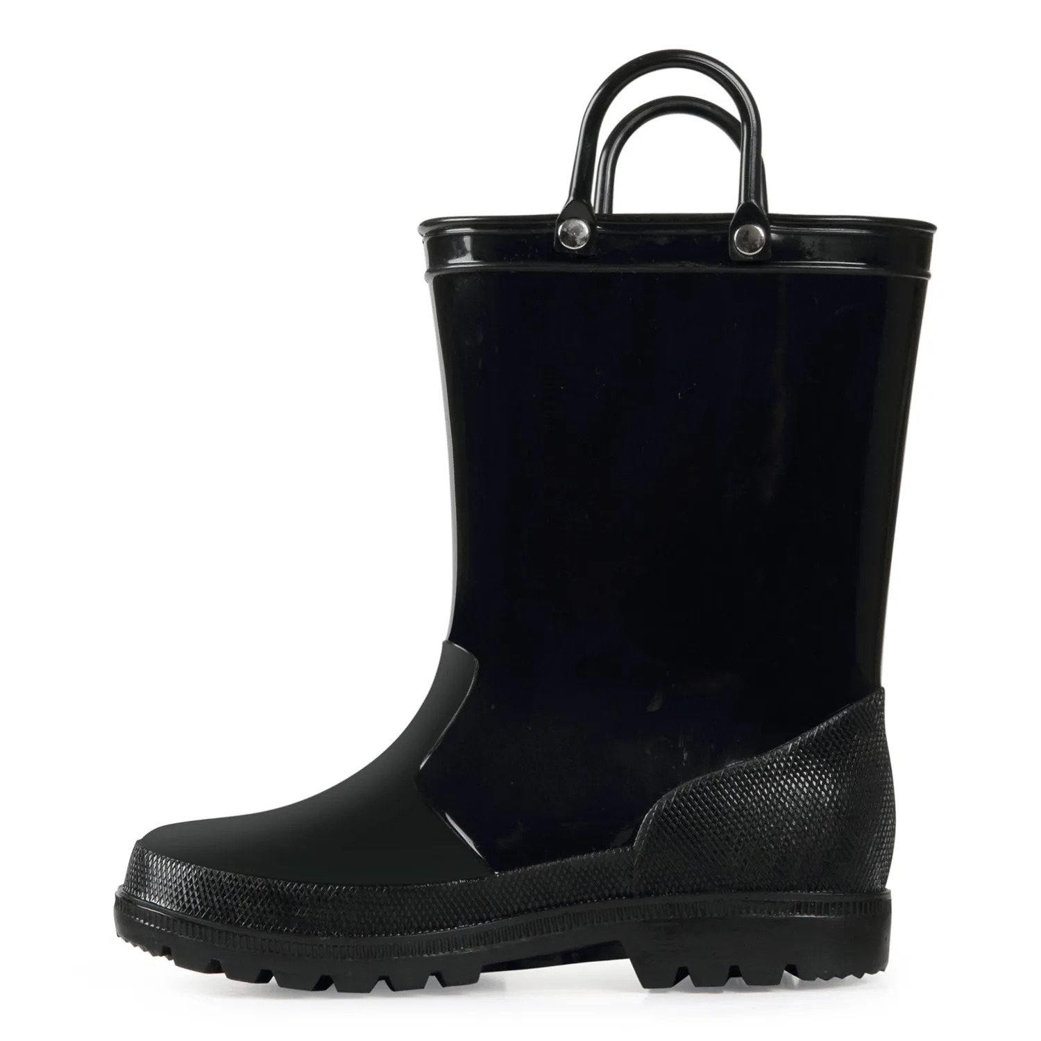 Solid Color Non-Slip Rain Boots With Handle