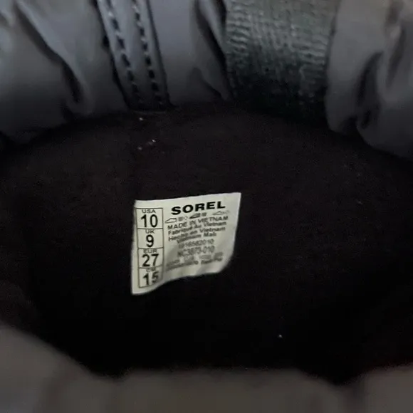 {Sorel} Whitney II Puffy Waterproof Snow Boots in Black - Youth 10