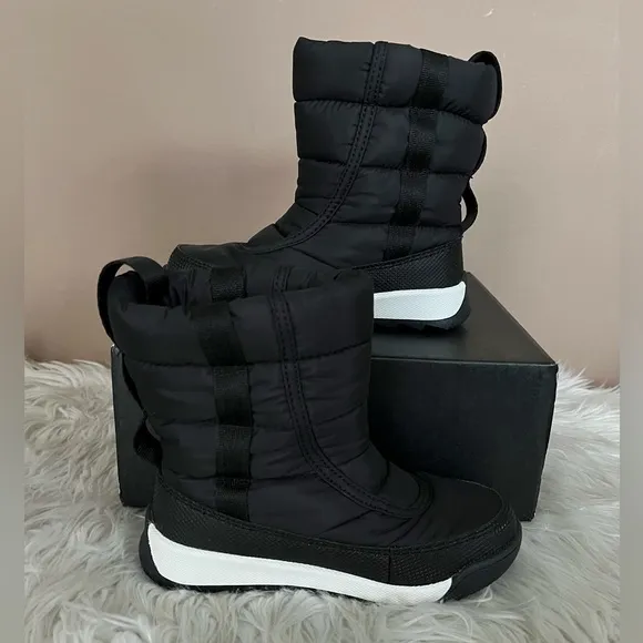 {Sorel} Whitney II Puffy Waterproof Snow Boots in Black - Youth 10
