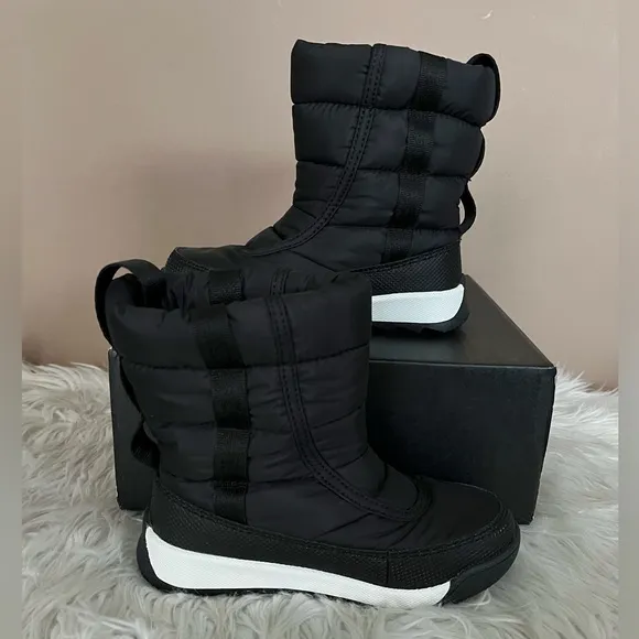 {Sorel} Whitney II Puffy Waterproof Snow Boots in Black - Youth 10