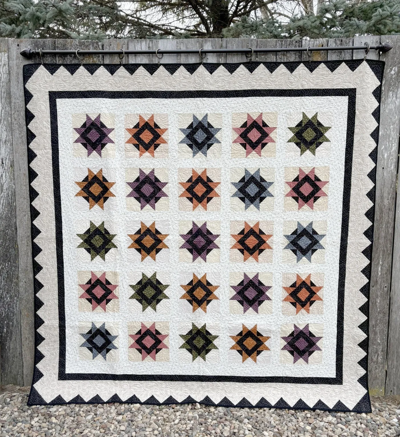 Stars Ablaze Lap Quilt Pattern - PDF