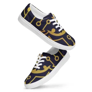 Step Up in Blue Pattern Canvas Shoes