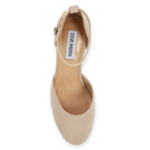 STEVE MADDEN Truth Heels Platform D’orsay Pump Ankle Strap Chunky Heel NWT