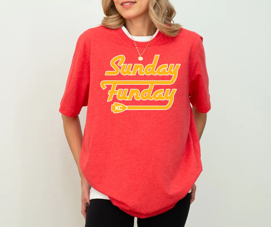 Sunday Funday Heather Red Tee