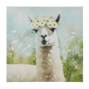 Sunshine Farm Animals Canvas Wall Art, Llama